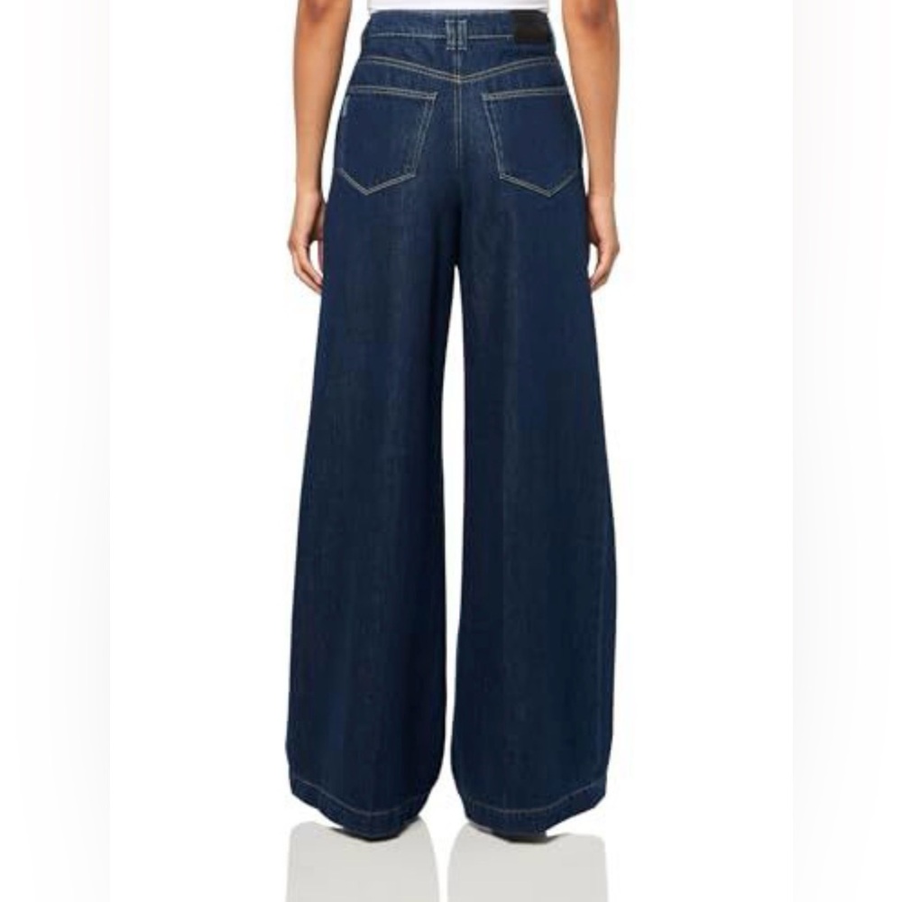 PAIGE Vintage Wide Leg Jeans Dark Wash Size 24 High Rise - Picture 2 of 11